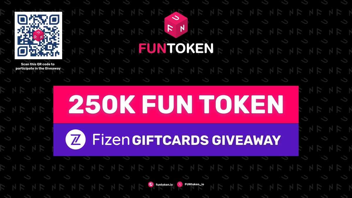 FUNtoken_io's tweet image. 🚀 FIZEN x FUNToken: Win Big in Our Giveaway! 🚀

Excited for @AIBC_World, we're partnering with @Fizenwallet for a special giveaway.

🔹 Follow @FUNtoken_io &amp;amp; @Fizenwallet
🔹 Tweet this with #FUNToken #fizenwallet

🏆 Rewards:
- 200K FUN Tokens in Fizen Gift Cards (4 winners)
-…