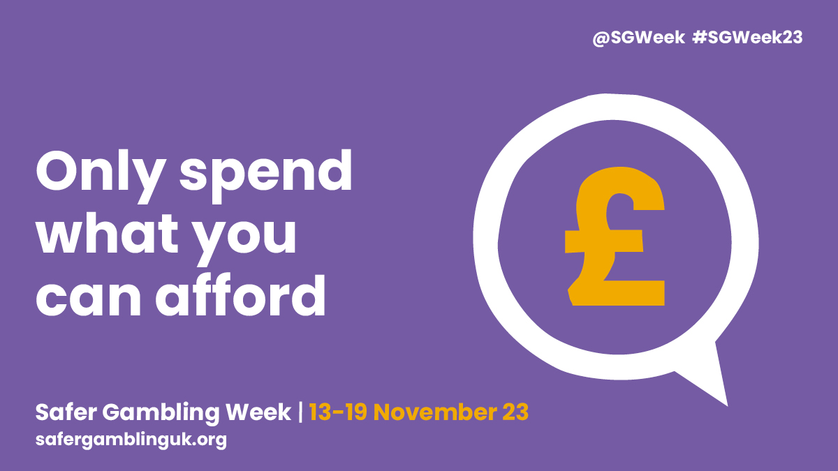 Spend only what you can afford to lose. We have tools that can help you: psta.rs/Play_Responsib…

Learn more about #safergamblingweek psta.rs/SGW3

#safergambling #SGWeek23