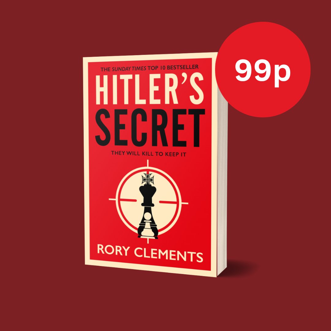 Zaffre Books (@zaffrebooks) on Twitter photo ⭐ ⭐ ⭐ ⭐ ⭐ ‘Incredible’ - Reader review.
#HitlersSecret, the unputdownable wartime spy thriller from <a href="/RoryClements6/">Rory Clements</a> is now just 99p in ebook, for a limited time only.
Get a copy here now: geni.us/HitlersSecretEB ⭐ ⭐ ⭐ ⭐ ⭐ ‘Incredible’ - Reader review.
#HitlersSecret, the unputdownable wartime spy thriller from <a href="/RoryClements6/">Rory Clements</a> is now just 99p in ebook, for a limited time only.
Get a copy here now: geni.us/HitlersSecretEB