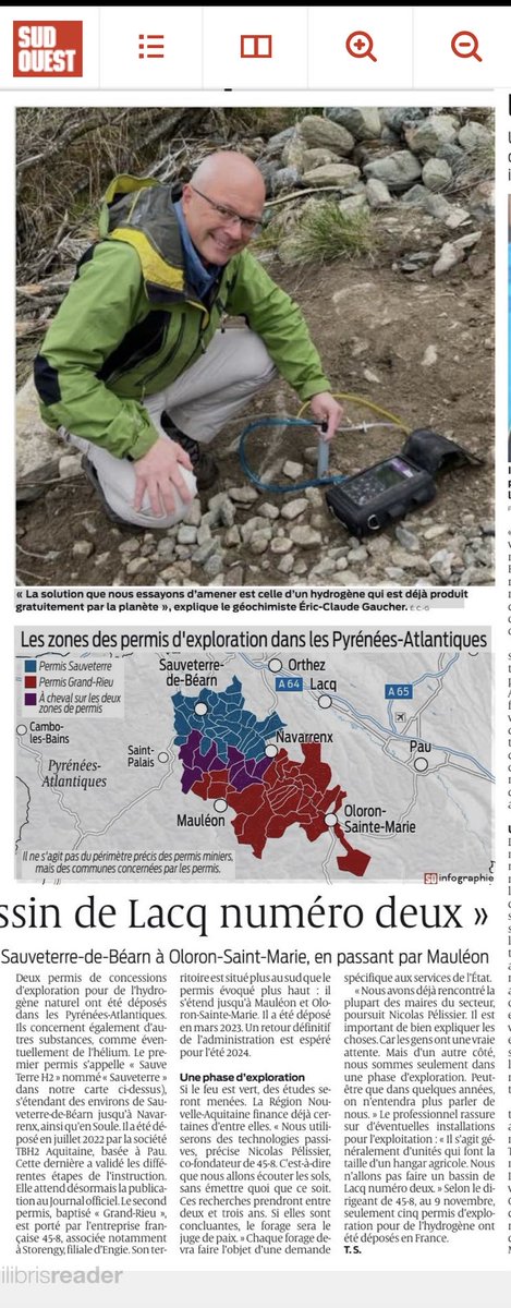 Michel Delpon (@delponmichelem) on Twitter photo Club Vision Hydrogène. L’hydrogène naturel issu de la planète pour sauver la planète . Je l’avais écrit en 2021 dans mon livre car cela fonctionne déjà au Mali.
contact@editionsnombre7.fr L’hydrogène va sortir de terre à Sauveterre. Tout un symbole ! Club Vision Hydrogène. L’hydrogène naturel issu de la planète pour sauver la planète . Je l’avais écrit en 2021 dans mon livre car cela fonctionne déjà au Mali.
contact@editionsnombre7.fr L’hydrogène va sortir de terre à Sauveterre. Tout un symbole !