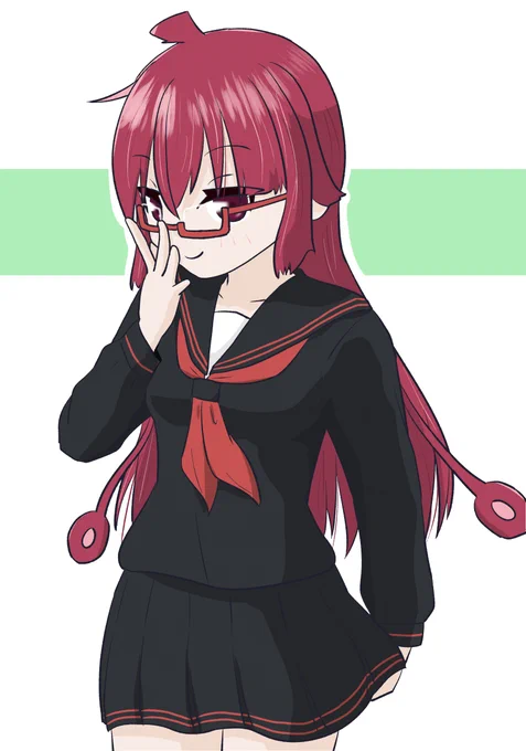 なんかいい感じのポーズでメガネくいってする末っ子(廿△廿)<きまってるじゃん#ケムリクサ #irodori 