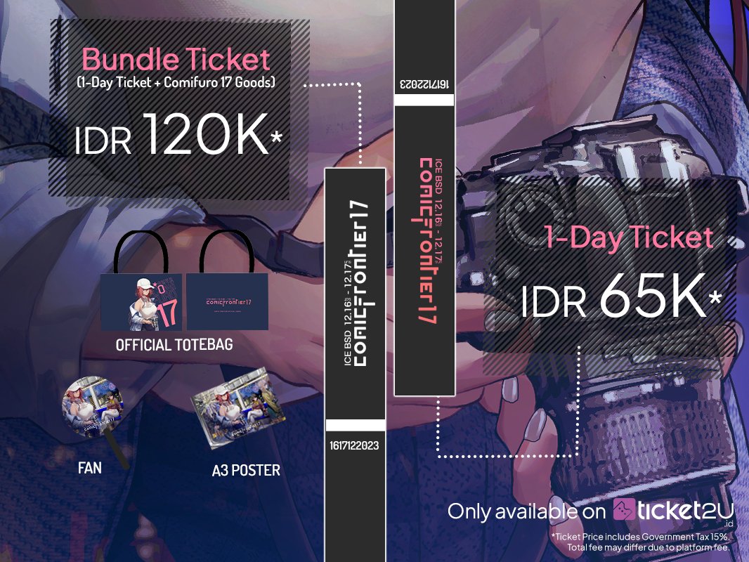 Comic Frontier 17 Ticket Sales is now Open! Get your CF17 Entry ticket via Ticket2U now at: t2u.asia/e/33451 Our tickets are only sold via Ticket2U, please be aware for other unauthorized ticket sales.