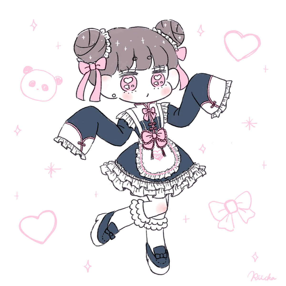 チャイナ×メイド=激カワ♡
またピンタレストでかわいいお洋服見つけたので、描きました✦.*
#イラスト #illust #ゆるいイラスト #女の子イラスト