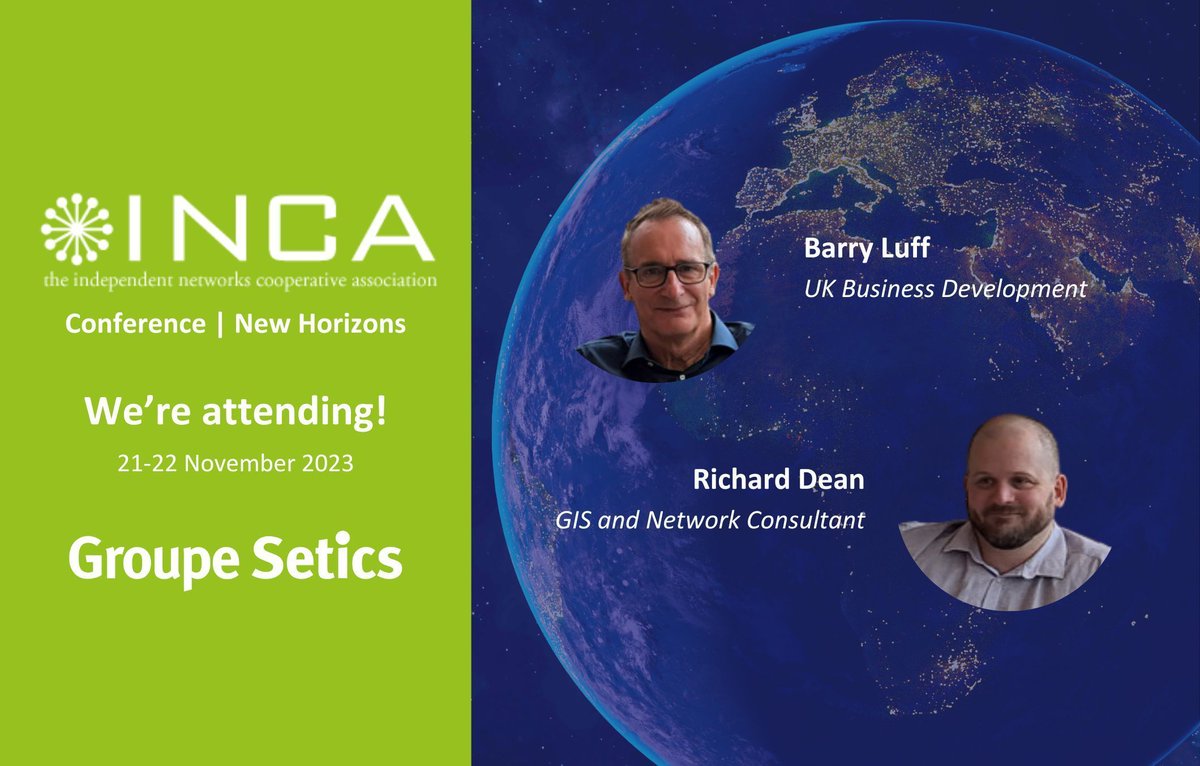 [SETICS STTAR] ⚡️ We are looking forward to attending the <a href="/inca_networks/">INCA</a> Conference on 21-22 November 2023 in Birmingham 🇬🇧.

👋 If you'll be there too, don't hesitate to reach out to us: buff.ly/3lg6Ipv

#fibre #FTTH #altnets #INCAConference2023