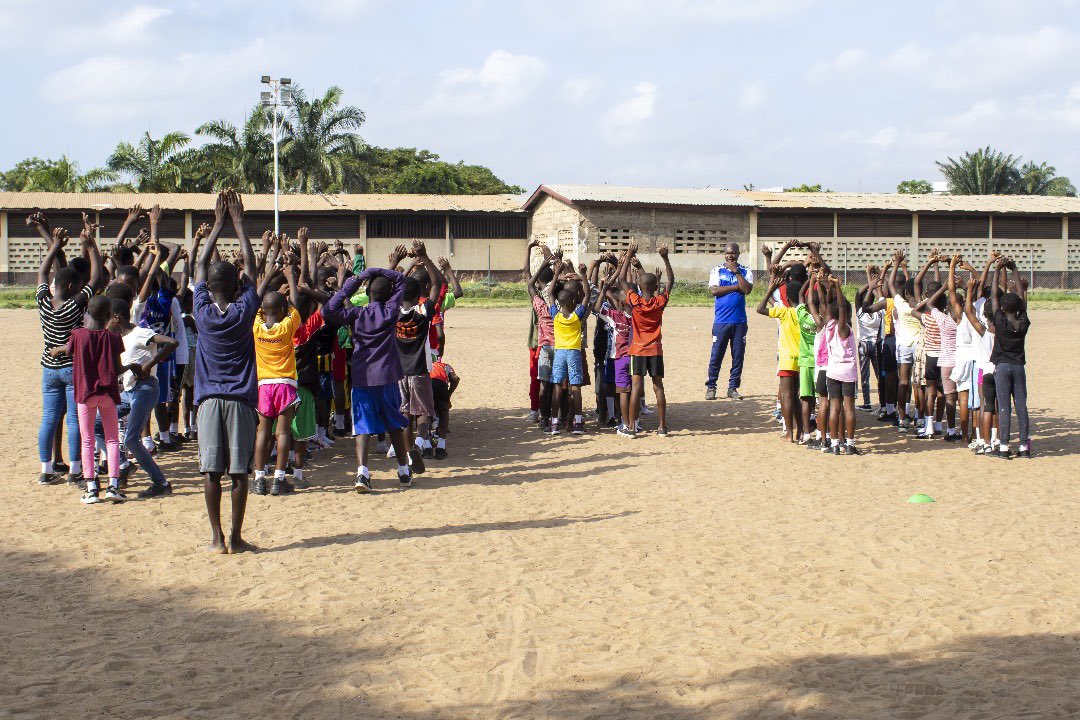 Entire class out for PE with coaches @donsilas84 & Caleb. …joy in every jump, sprint, and smile… Our well organised PE sessions in our partner schools are more than just fitness; they're about building confidence and teamwork. #PE #PowerOfSport #CSR #TogetherWeCan