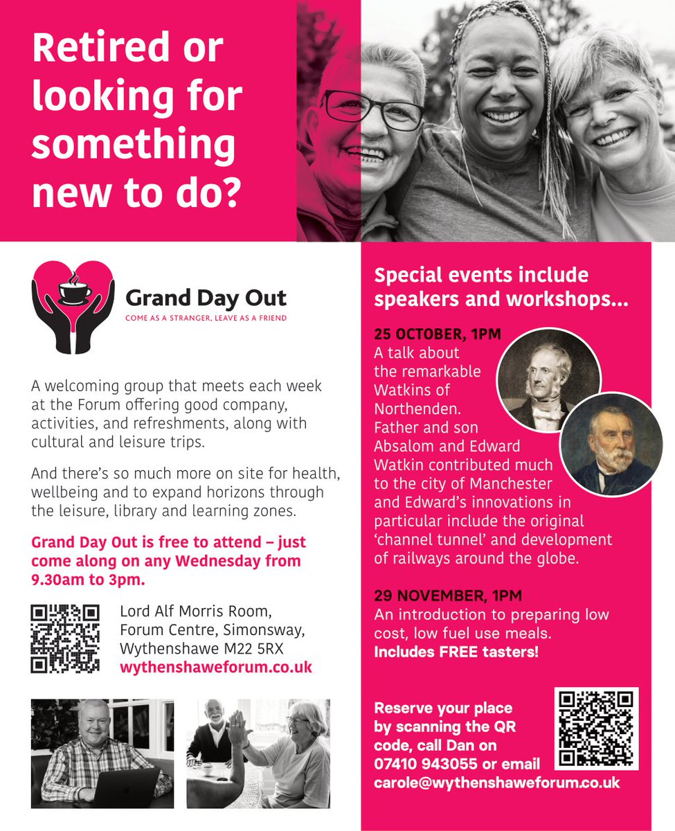 Your Local Voice newspaper (@intouchwyth) on Twitter photo It's a #GrandDayOut today <a href="/ForumCentre/">Forum, Wythenshawe</a>, #Wythenshawe.
Relax and socialise or enjoy other activities at the centre.
Lunch and snacks available at #ForumFlavours café. It's a #GrandDayOut today <a href="/ForumCentre/">Forum, Wythenshawe</a>, #Wythenshawe.
Relax and socialise or enjoy other activities at the centre.
Lunch and snacks available at #ForumFlavours café.