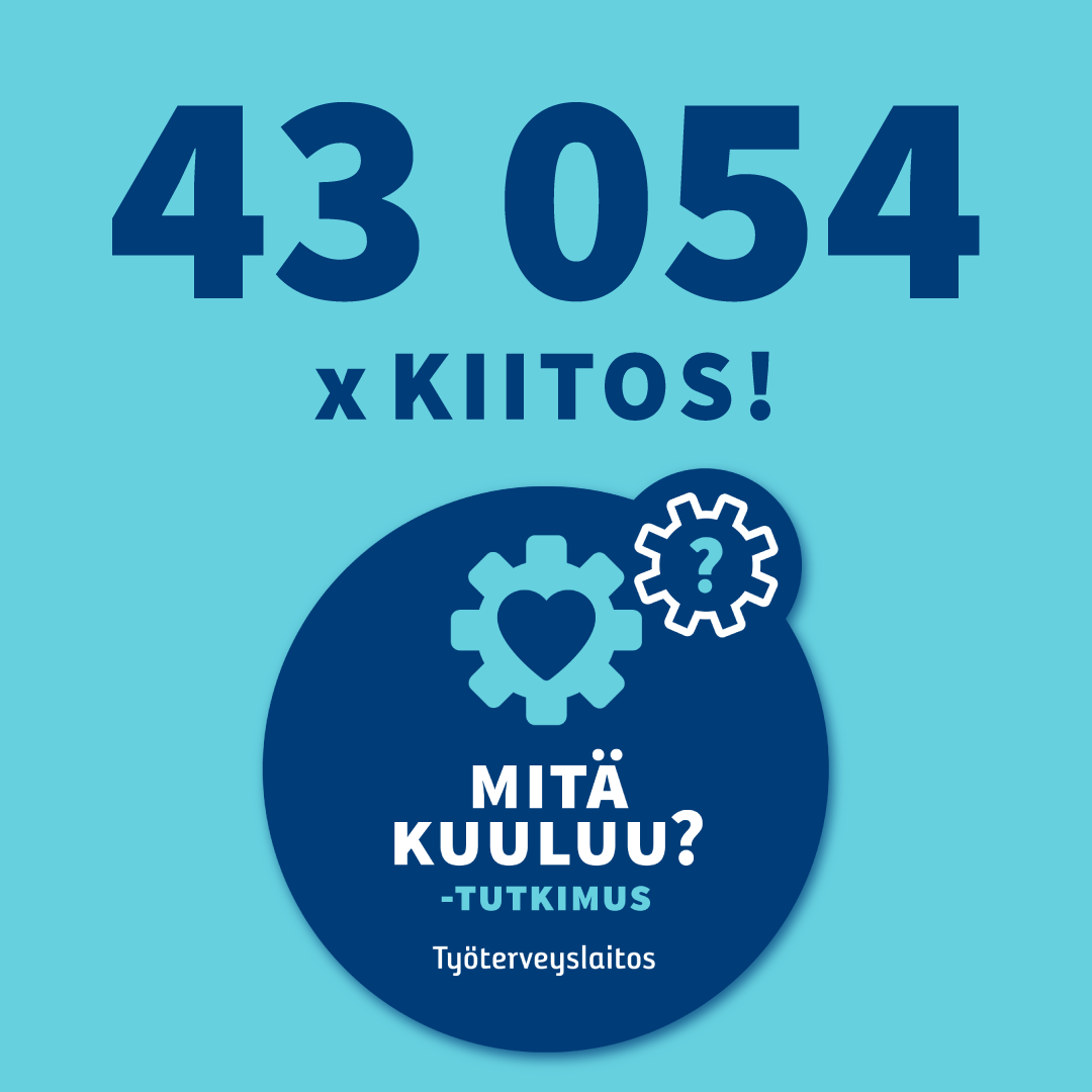 Millainen on hyvinvointialueiden työhyvinvoinnin kokonaiskuva? Mitä kuuluu? -kyselyymme vastasi 43 000 hyvinvointialueiden työntekijää. Valtakunnalliset tulokset julkaisemme tammikuussa. @hyvaep @hyvaks @Pohde_fi @satasote @siunsote @VarhaHyvinvoint 👉 ttl.fi/tutkimus/hankk…