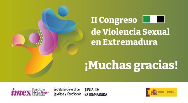 Desde el IMEX queremos darte las gracias, por haber participado en este exitoso II Congreso de Violencia Sexual en Extremadura y, además, indicarte que puedes volver a ver todas las ponencias, a través de este enlace: violenciasexualextremadura.es/ponencias/