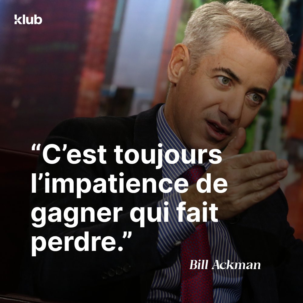 ⏱Ne succombez pas à l'impatience⏱

Bill Ackman souligne l'importance de la patience dans vos décisions financières. Évitez les impulsions, élaborez une stratégie solide et restez concentré sur vos objectifs à long terme. 

Suivez la sagesse d'Ackman pour un investissement