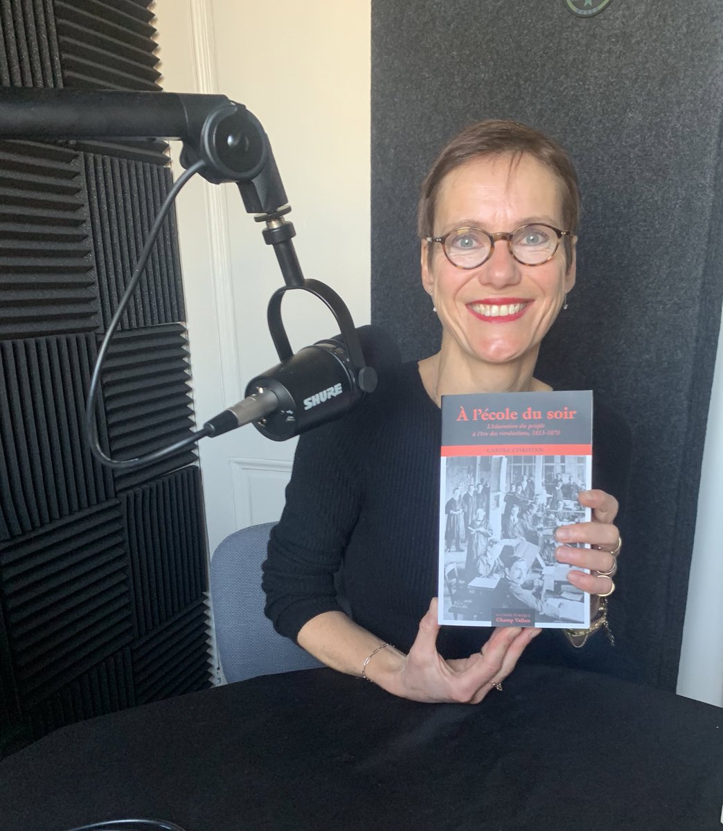 Merci à Carole Christen @UnivLHNormandie @Revolutions19e pour une riche discussion sur l’éducation populaire au XIXe siècle ! RV lundi 20/11 pour la diffusion de l’émission.