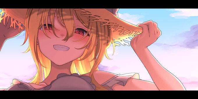 麦わら帽子ちとせ嬢 
#逆光は素晴らしいのでこれを見た人も逆光を貼る 