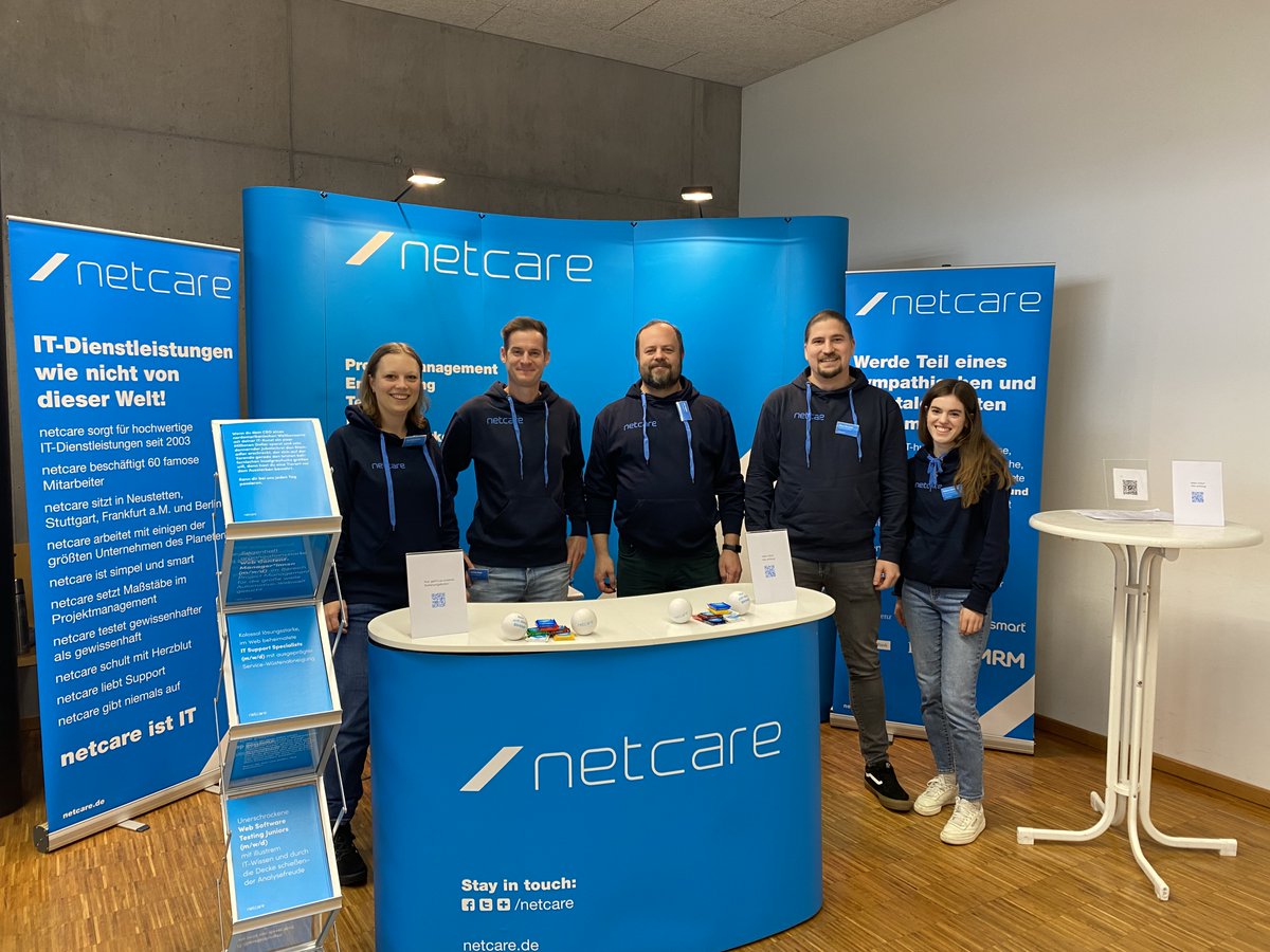 netcare's tweet image. We were very happy to participate in the career fair at Hochschule Albstadt-Sigmaringen last Wednesday and meet you in person. Thank you to the university for organizing this amazing event and to everyone who stopped by our stand!

#hochschulealbstadtsigmaringen  #careerfair