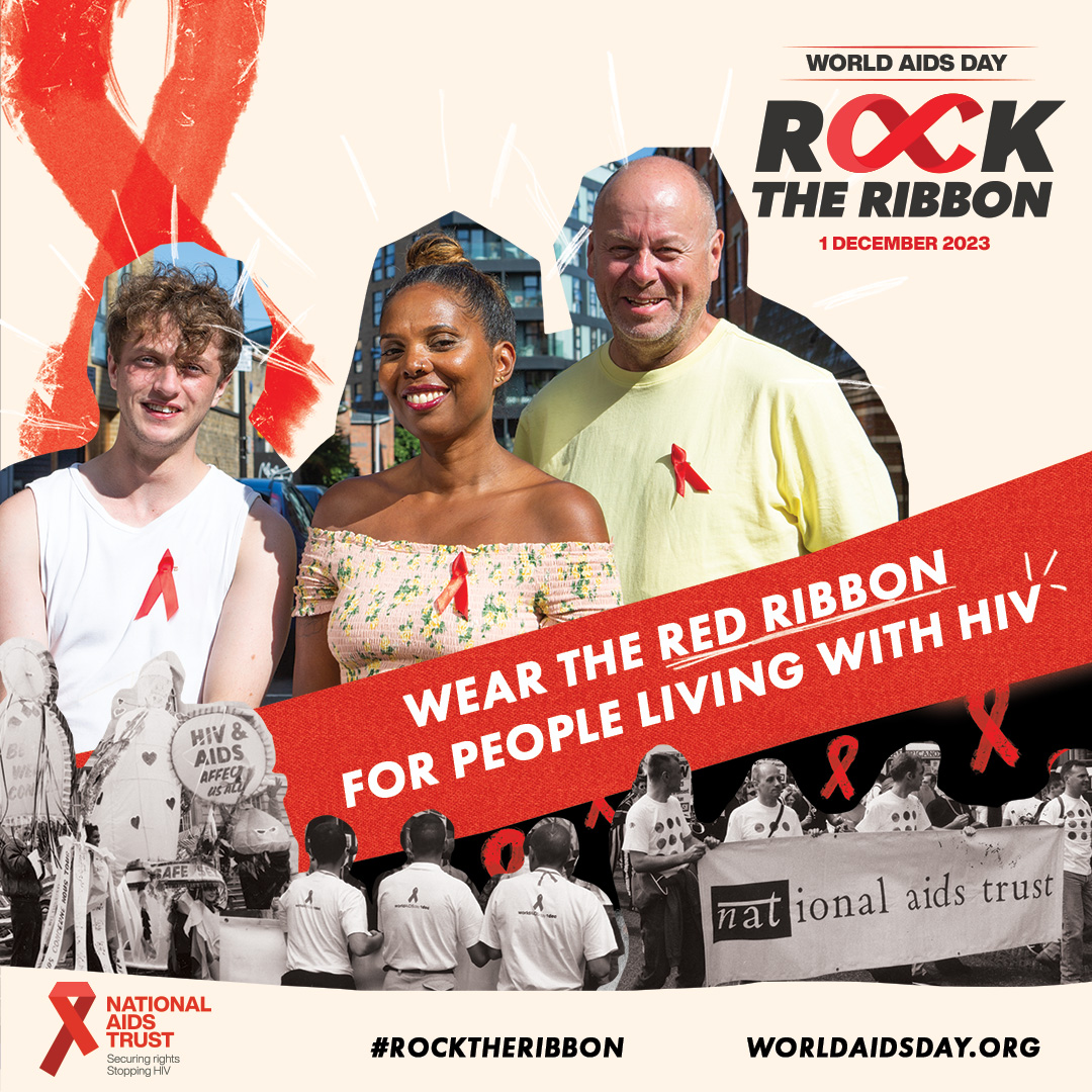 Today is World Aids Day!

We have a once in a lifetime opportunity to end the HIV epidemic for good, but we must also continue fighting the stigma still experienced by people living with HIV.

#RockTheRibbon