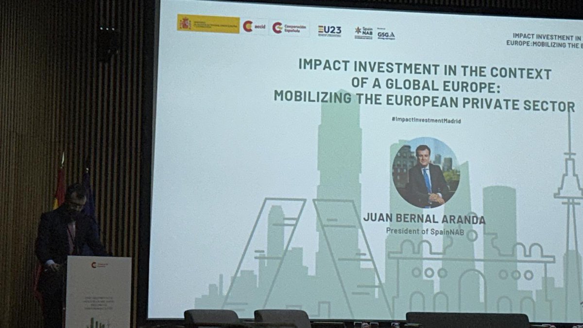 SpainNAB's tweet image. Juan Bernal: “2023 ha sido un año muy especial para #SpainNAB, que se ha materializado en #GSGSummit que reunió en octubre a 1.000 personas #InversióndeImpacto nivel mundial. También hemos trabajado con representantes diferentes partidos políticos para avanzar #EconomíadeImpacto