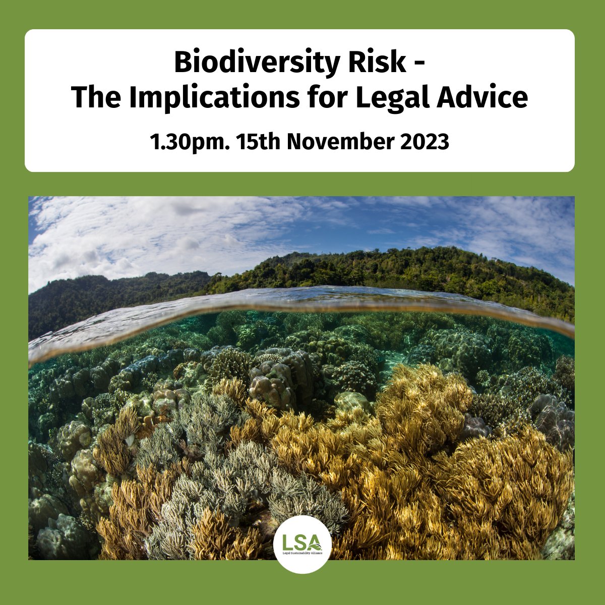 There is still time to sign up!
🐝#BiodiversityRisk - Implications for Legal Advice with Jenni Ramos and Zaneta Sedilekova of <a href="/comclimatelaw/">CCLI</a>

📅1.30pm today
events.teams.microsoft.com/event/da1f06a3…