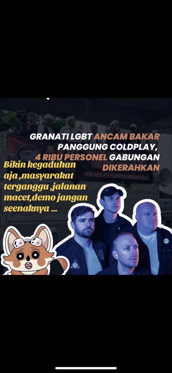 silobur3's tweet photo. Pasti Pasukan Ini Lagi yang bikin rusuh setiap ada apa2 di jalan,org2 ounya kepentingan juga lu pikir lu doang yang punya jalan
#ColdplayJakarta # https://t.co/Q9fn7sHAFv