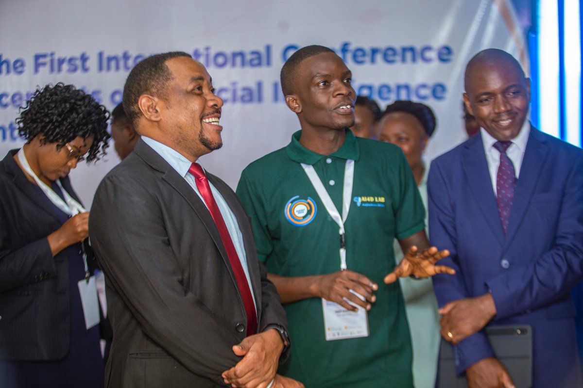 AfriAI Lab (@ai4dlab_tz) on Twitter photo Mr. <a href="/freddynyanda/">freddy nyanda</a> sharing his innovation on the use of #AI towards addressing mental health challenges in Tanzania to our own Guest of Honour, Hon. Dr. Omar J. Kipanga who attended and delivered Official Opening Remarks for the 1st International Conference
on the #AAIAC2023. Mr. <a href="/freddynyanda/">freddy nyanda</a> sharing his innovation on the use of #AI towards addressing mental health challenges in Tanzania to our own Guest of Honour, Hon. Dr. Omar J. Kipanga who attended and delivered Official Opening Remarks for the 1st International Conference
on the #AAIAC2023.