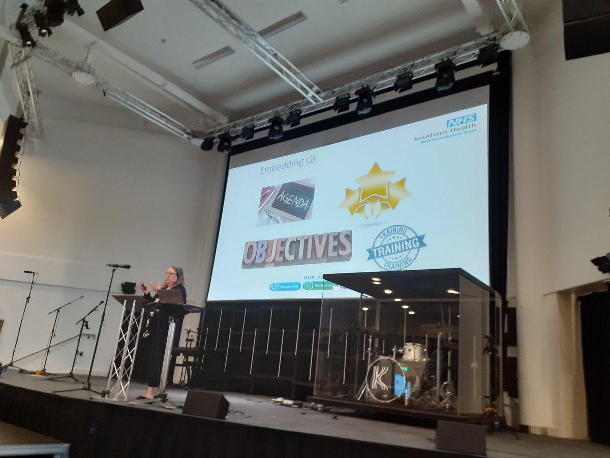 Vicki Tinkler kicking off our #QIConference2023. How Qi has supported in the Learning Development team.#shfttransforms <a href="/SHFT_transforms/">Southern Health Quality Improvement Programme</a>