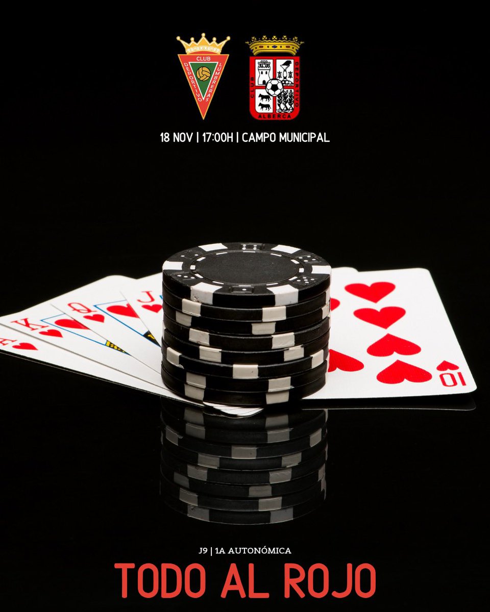 𝗝9 | 1𝗔 𝗔𝗨𝗧𝗢𝗡𝗢𝗠𝗜𝗖𝗔

🆚 <a href="/cd_alberca/">CD ALBERCA</a> 
🗓️ Sábado 18 de Noviembre
⏰ 17:00h
🏟️ Campo Municipal Puerto Lumbreras 

❤️‍🔥¡VAMOS ROJOS!❤️‍🔥