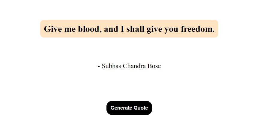 gary_mazumder's tweet photo. 🌐 Just created a responsive web page featuring inspiring quotes from Indian Freedom Fighters. Check it out and click 'Generate Quote' for a dose of wisdom!  🇮🇳💬 https://t.co/JTcNppjKB6

 #WebDevelopment #Quotes #ResponsiveDesign https://t.co/yiRG1KTIi1