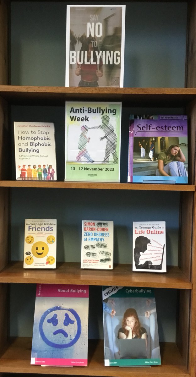 This week is #AntiBullyingWeek - check out our book display in the Library