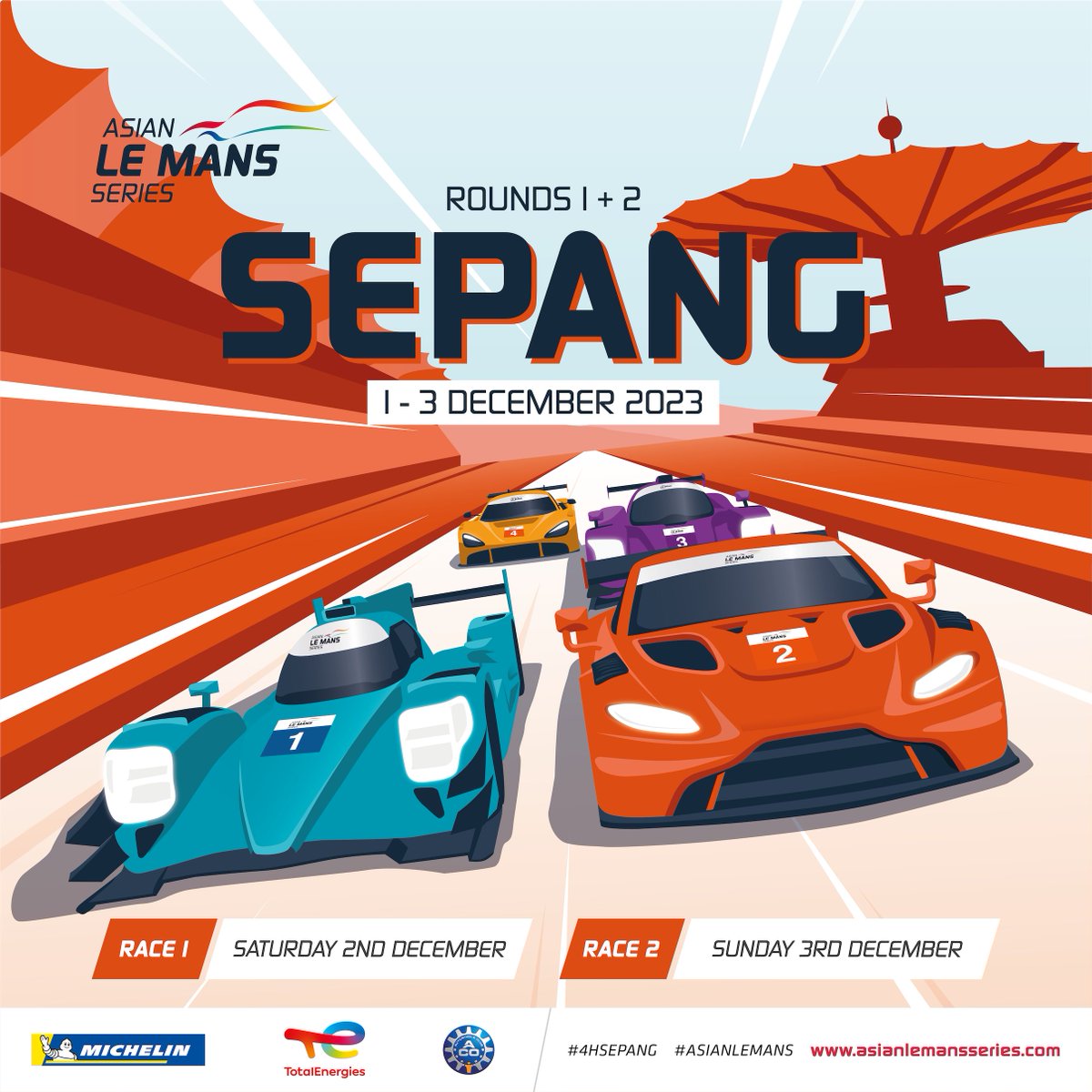 ‼️FREE ENTRY ‼️ Great news, the Sepang International Circuit has confirmed that entry to the opening round of the 2023 / 2024 Asian Le Mans Series will be FREE of charge! #AsianLeMans #4HSepang