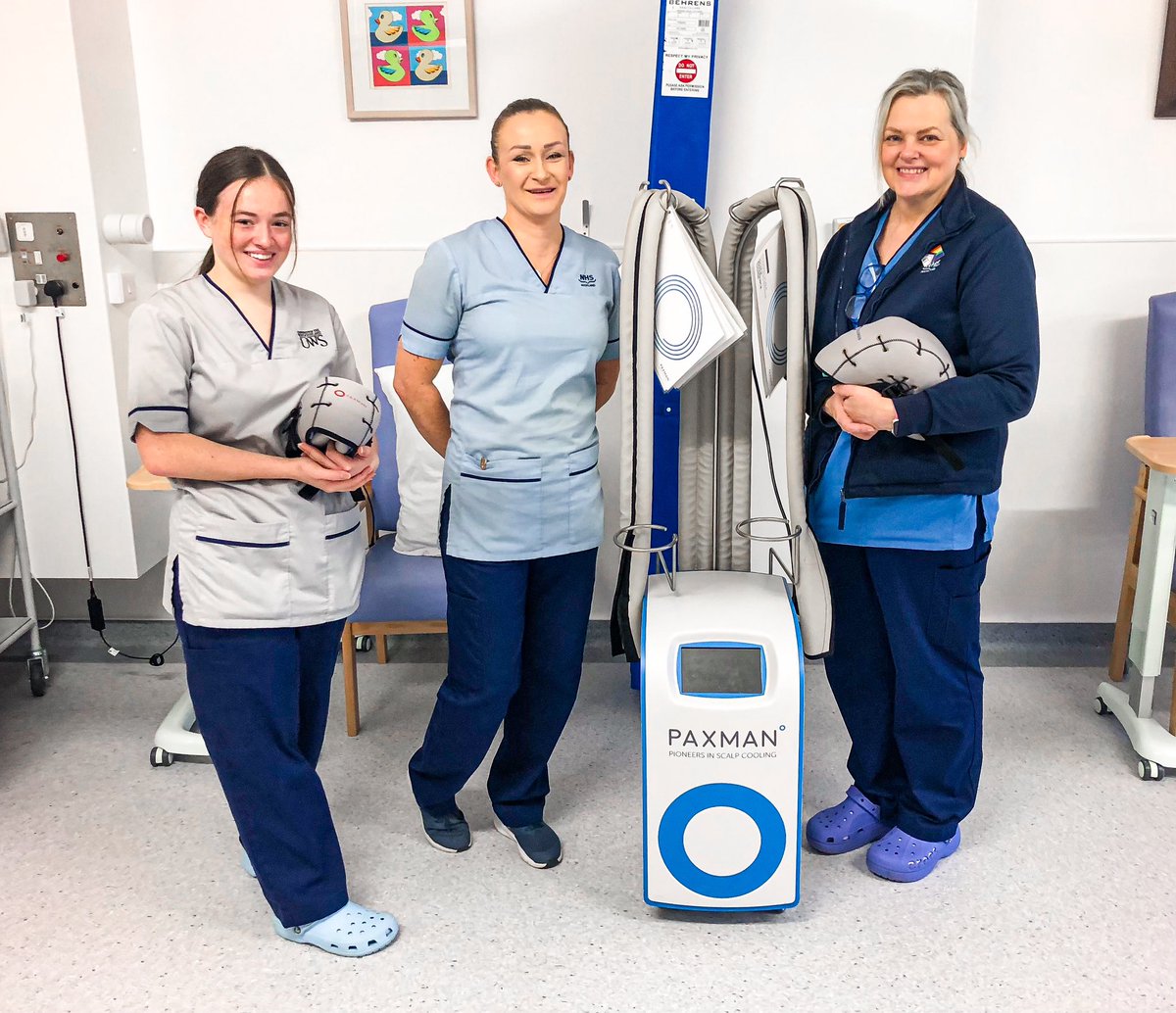 AJPSCUK's tweet photo. @scalpcooling I finally had a chance to catch up with the new recruits at Ailsa Hospital @NHSaaa - they were keen as mustard! βπΎ Thank you for attending and keep up the good work! π #coldcap #PSCS #capfitting #changingthefaceofcancer https://t.co/J9hpGibqxX