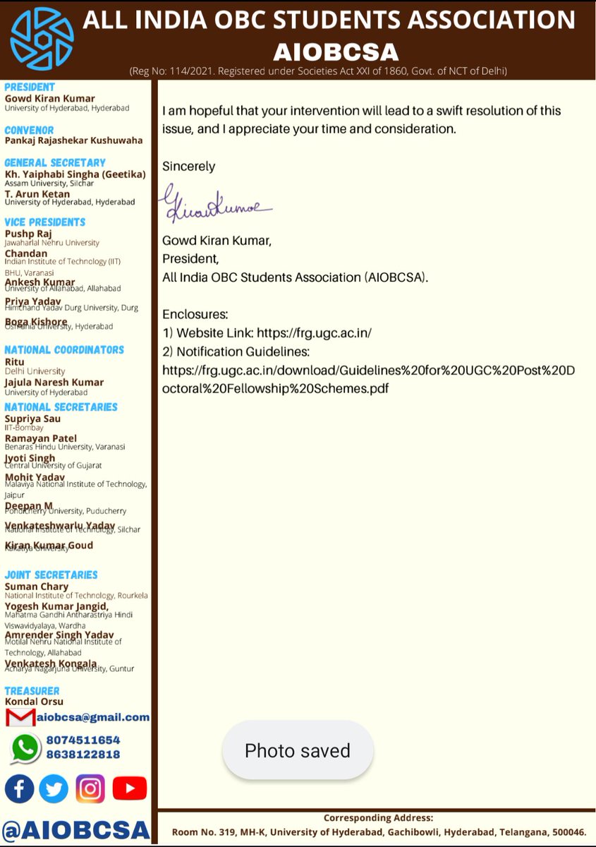 aiobcsa's tweet photo. We demand @ugc_india to immediately announce UGC Dr. Sarvepalli Radhakrishna PDF results immediately. 
@mamidala90 https://t.co/OfCRDQrexc
