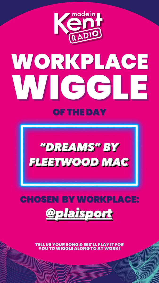 Today’s Workplace Wiggle was chosen by @PLAISport!💙💜

#WorkplaceWiggle #MadeinKent