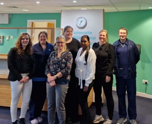 lhamsm11's tweet image. Thank you Carnoustie Medical Group, @NHS24 ANPs Gavin and Kirsten hosting @UoDHealthSci Rotterdam  knowledge exchange demonstrating #AdvancingPractice2023 and dual roles in primary care @coletteh16