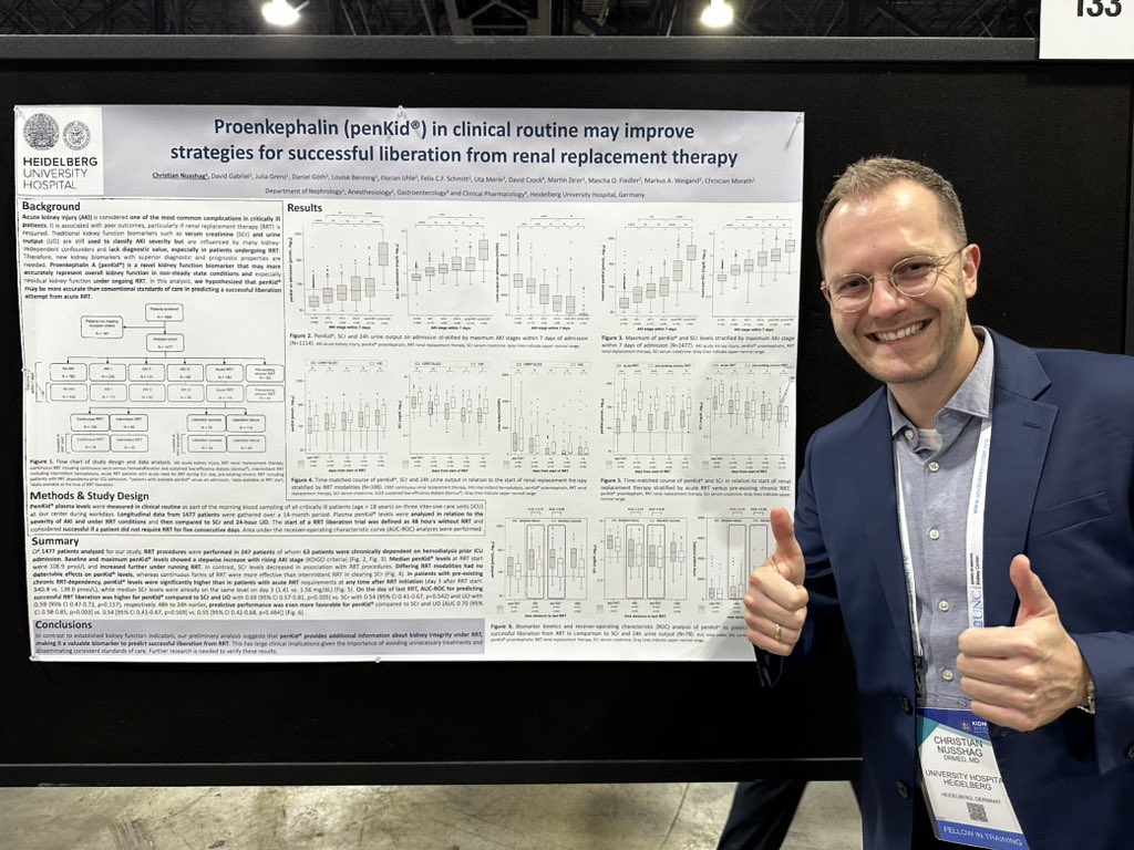 Want to hear something about the promising, new kidney function biomarker penKid in ICU patients? Meet me at Poster #PO133 🤓. #KidneyWk #ASN