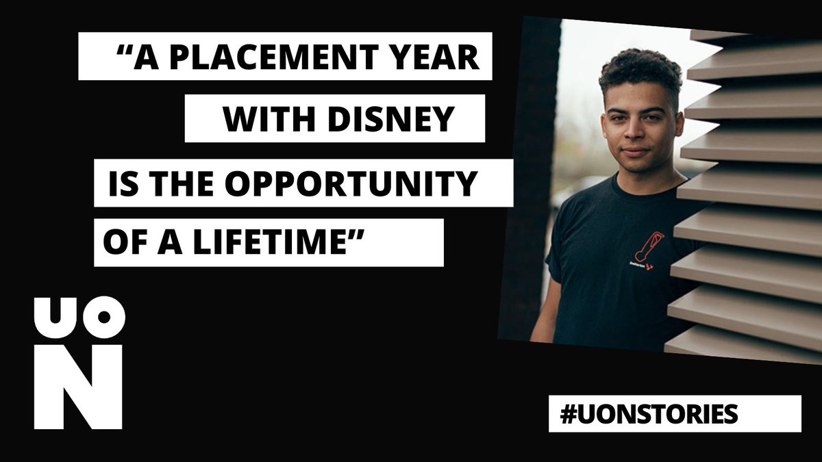 Tobias was able to take advantage of our award-winning careers support to find a placement at Disney, giving his career a boost even before he’d graduated. Read his full story here: ow.ly/jk8250Q3QJg #UONSTORIES #UON