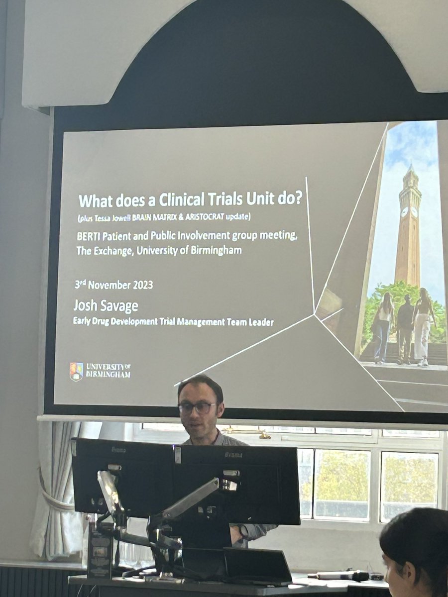 Dr Josh Savage from @CRCTU @unibirmingham what does a Clinical Trials Unit do?