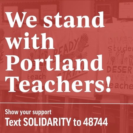 Too many Portland schools don’t have enough staff. 
Too many classes have more kids than desks.
Too many students are learning in unsafe buildings.

Portland deserves better. Join me in supporting <a href="/pdxteachers/">pdxteachers</a> as they strike for #greatpublicschoolsforall: pdxteachers.org/resources_for_…