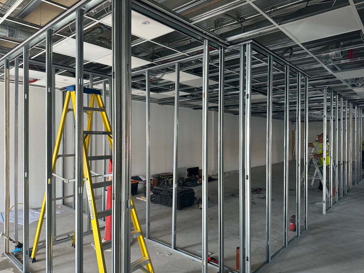 dsp_interiors's tweet photo. Update on our project with @HayleyGroup at Dunstall Park Road! With the bulk of the ground floor #firerating installed, the team are focusing on the internal #fitout of #partitions. It is an exciting stage of the build as the internal layout starts to take shape. https://t.co/qwhQH3NVgd