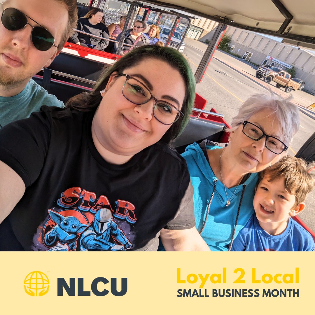 NLCU's tweet image. Our Member Service Advisor, Danielle Rideout, used her #Loyal2Local funds to treat herself to a new colour in her hair and to spend a beautiful day outside with her family on their local street train the @CB_MillWhistler in the City of Corner Brook.

#traveling #explorenl
