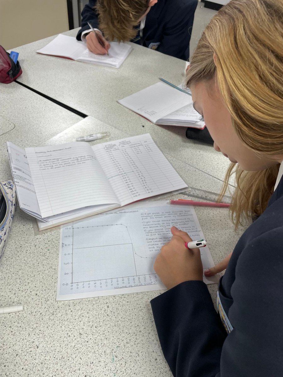sirjohnlawes's tweet image. In Science lesson our Year 11 students were plotting graphs as a tool to analyse data collected from their science tests with acid and alkali to find the point of neutralisation. #sciencelesson @SJLScience