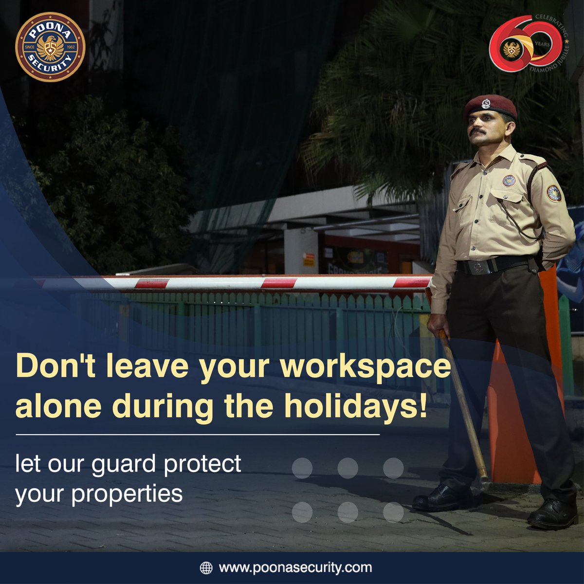 PoonaSecurity's tweet image. While you savor the festive moments, we stand guard for your workspace&apos;s safety. Choose Poona Security for peace of mind.
.
.
.
.
.
#security #safety #securityserviceprovider #securitymanagement #securityguard