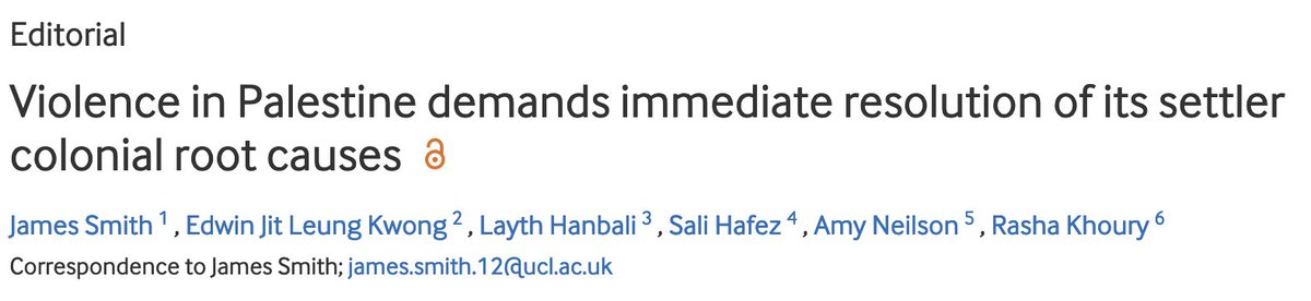 Kerry Scott (@kerfully) on Twitter photo I stand with <a href="/seyeabimbola/">Ṣẹ̀yẹ Abímbọ́lá</a> and <a href="/GlobalHealthBMJ/">BMJ Global Health</a> on publishing this editorial. It calls for a ceasefire in Gaza & situates this conflict in historical context. Academics and public health professionals must speak truth to power. I stand with <a href="/seyeabimbola/">Ṣẹ̀yẹ Abímbọ́lá</a> and <a href="/GlobalHealthBMJ/">BMJ Global Health</a> on publishing this editorial. It calls for a ceasefire in Gaza & situates this conflict in historical context. Academics and public health professionals must speak truth to power.