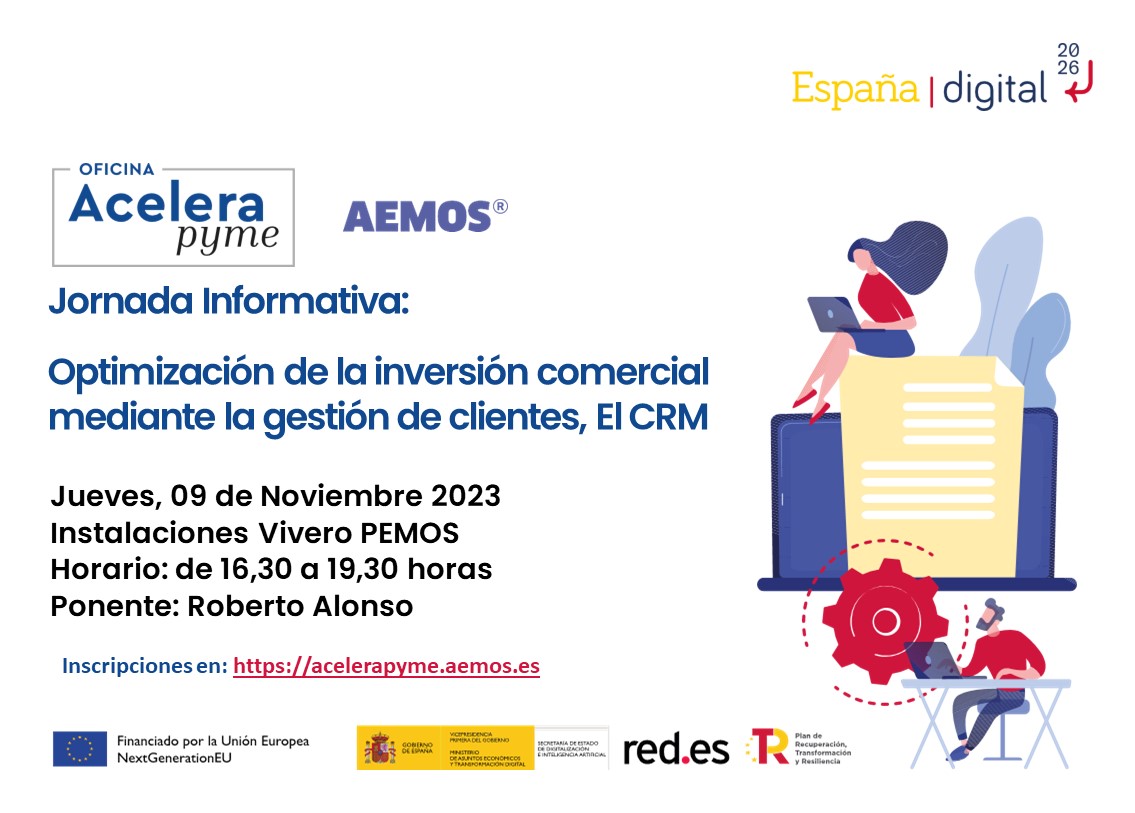 acelera_aemos's tweet photo. Descubre el secreto para conocer a tus clientes como nunca antes https://t.co/XwDFHnaTr0 
#OficinasAcelerapyme #PlandeDigitalizaciondePymes
#Acelerapyme #NextGenerationEU #PlandeRecuperacion #EspañaDigital2026 #TransformaciónDigital https://t.co/iURMUCDrGe