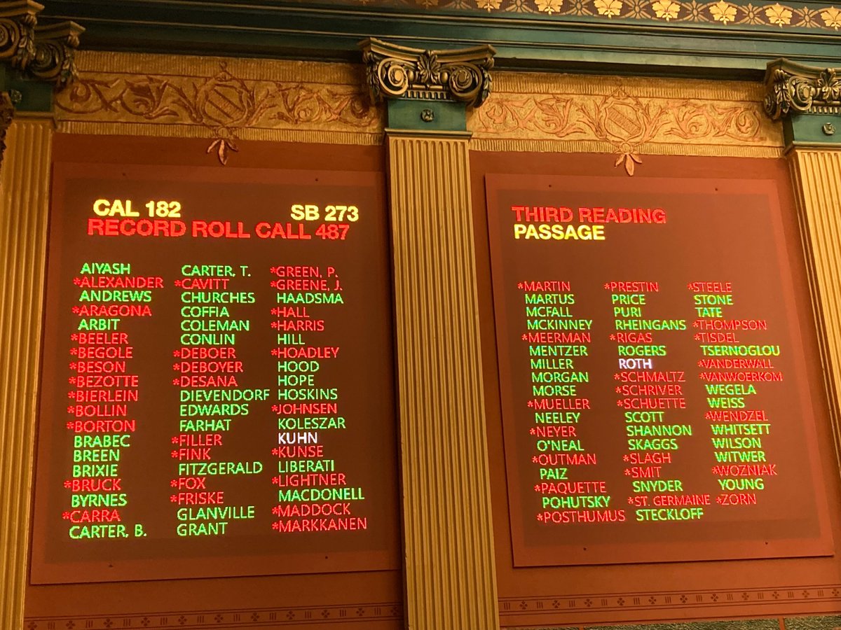 The future of renewable energy is here! We don't want MI to get left behind, so we just passed legislation to:

• Achieve energy independence. 🔋
• Create good-paying jobs. 👷
• Enhance personal property rights. 🏡
• Support farmers. 🧑‍🌾
• Lead the nation. ☝️