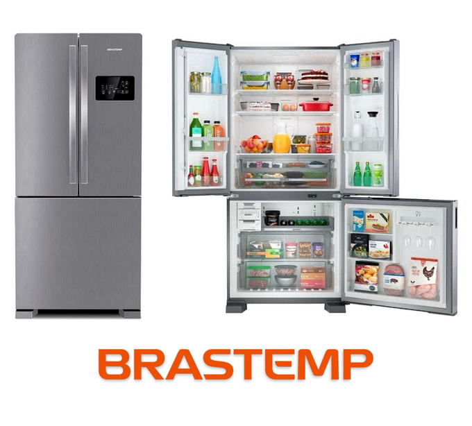 Geladeira Brastemp French Door Frost Free A+++ 554l Inox Bro85ak – 127v