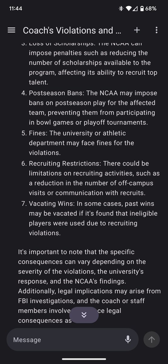 bmolnar_01's tweet photo. @MichiganPodcast @isaiahhole These infractions are being investigated by the NCAA and can be combined to bring harsher sanctions. https://t.co/EmMyLNvFB3