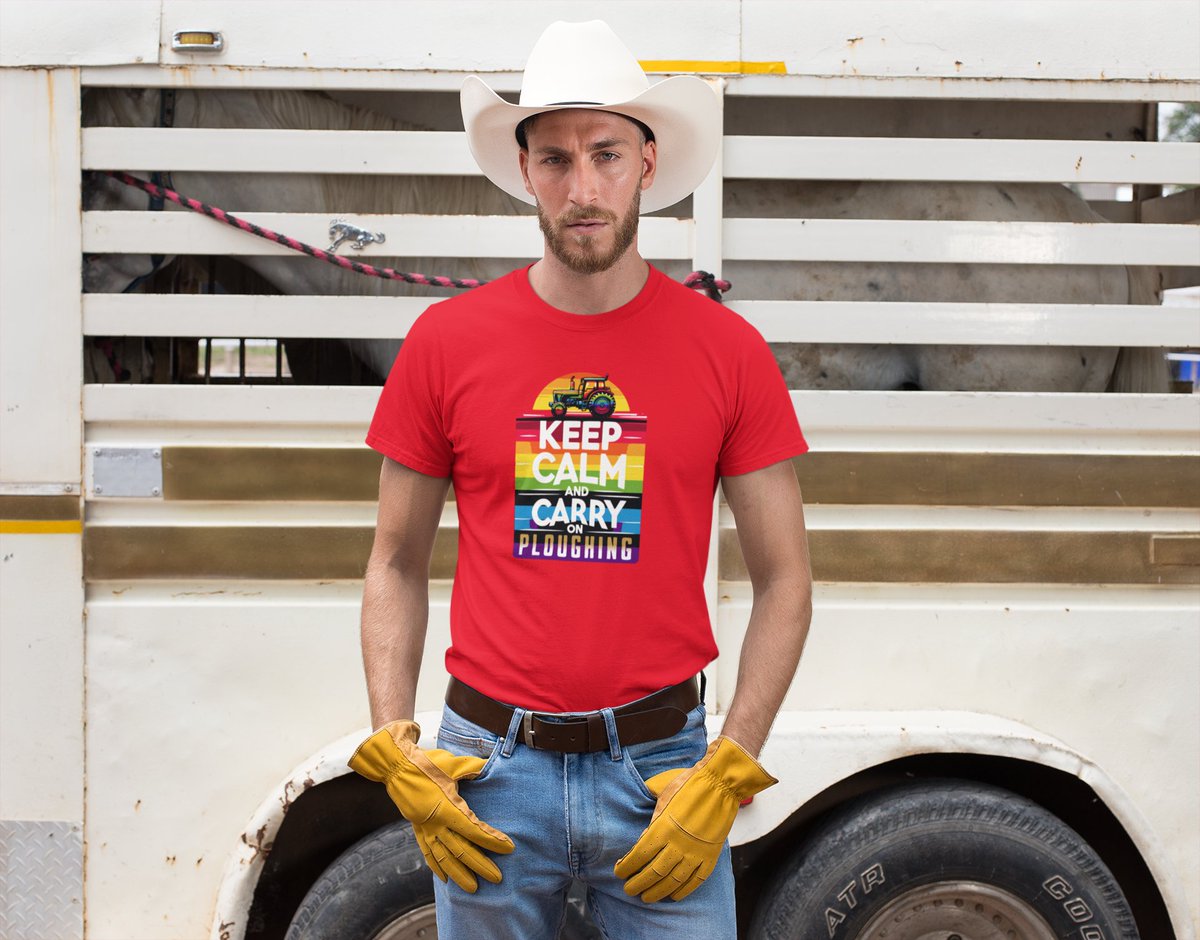 KEEP CALM AND CARRY ON PLOUGHING T  Shirts out now #FarmersProtest, #standwithfarmerschallenge, #SpeakUpForFarmers, #iamwithfarmers, #kisanektazindabaad, #tractor2twitter, #isupportfarmers #farming #agriculture #farm #farmlife #farmer #tractor #johndeere #fendt #nature #farmers