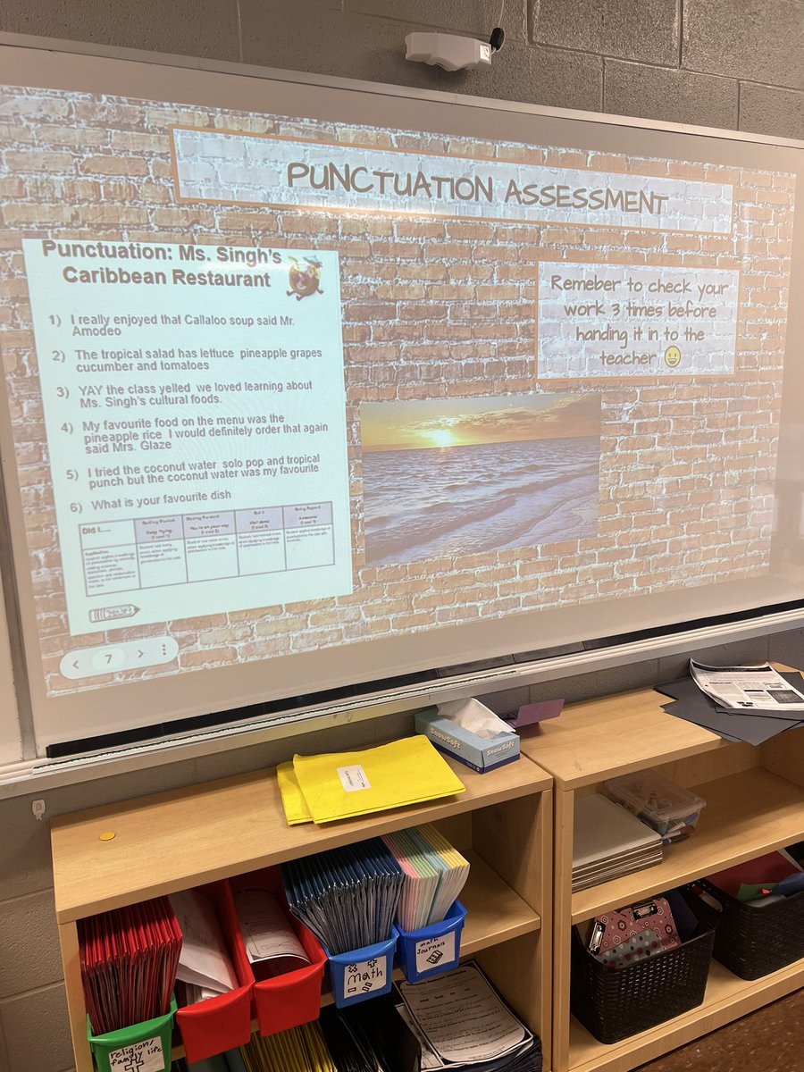 ms_singh19's tweet photo. Ss really enjoyed learning about Ms. Singh’s Caribbean restaurant and completing our in class assessment on punctuation. https://t.co/cHa7r9030l