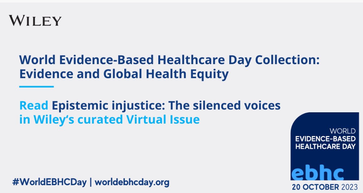 Thank you to @IJMHN @ACMHN @WileyHealth @WorldEBHCDay for featuring my paper on epistemic injustice in this collection doi.org/10.1111/inm.13…