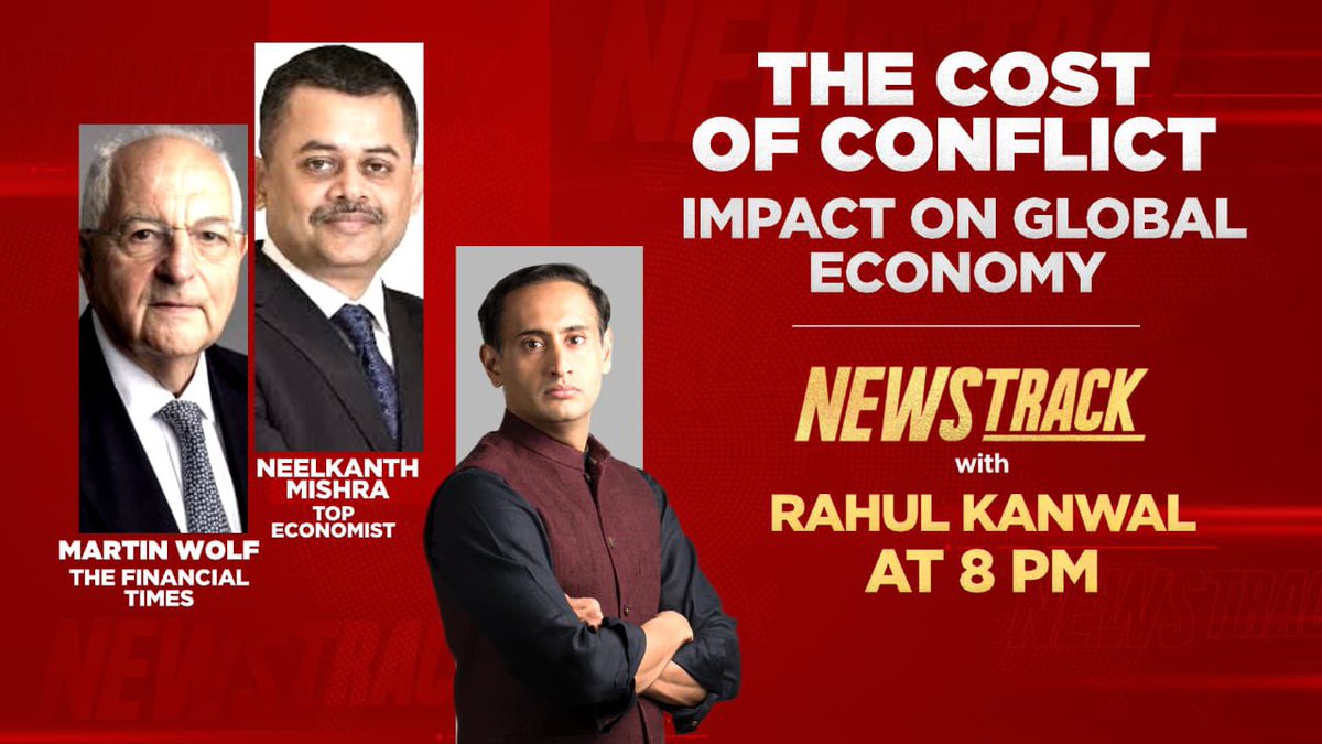 rahulkanwal's tweet image. What is the likely economic fallout of the current military conflict between Israel and Hamas and what could happen to global growth and the energy markets if this war escalates. 
Widely tracked economic affairs commentator @martinwolf_ joins me on @IndiaToday #Newstrack at 8 pm