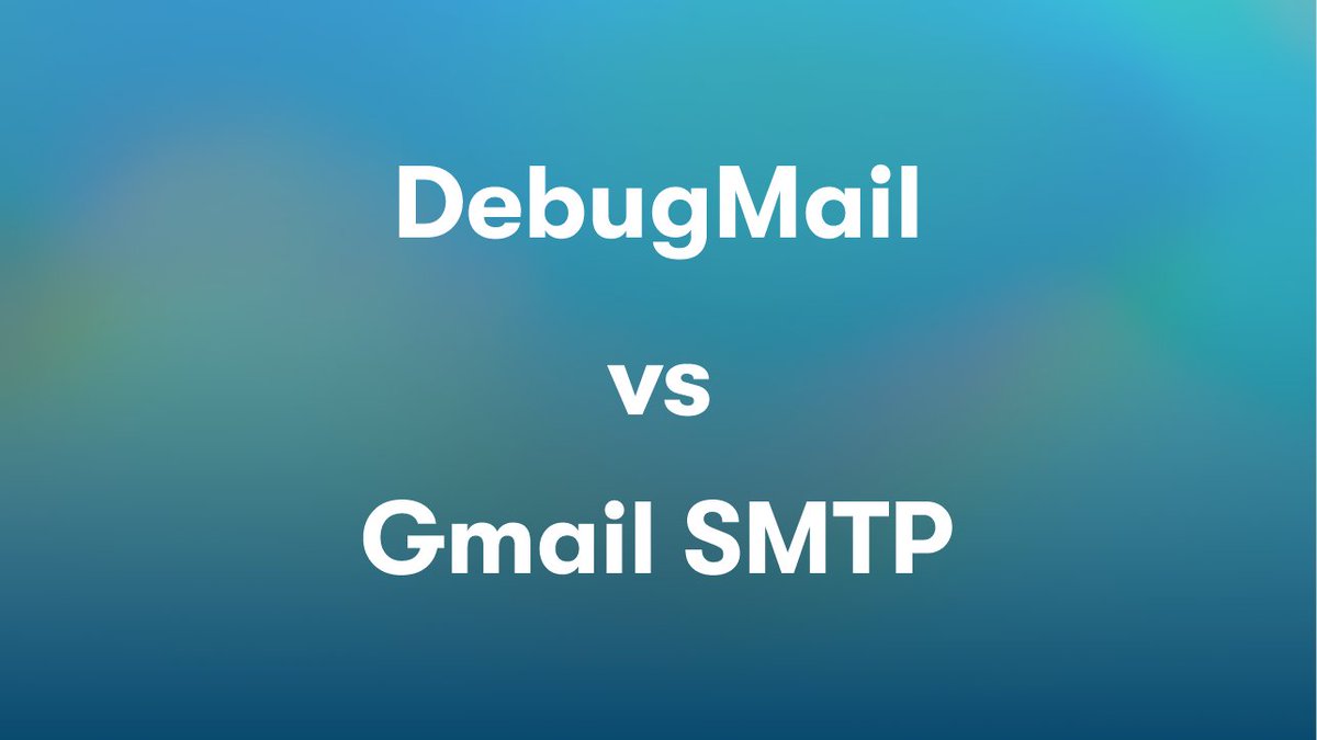 debug_mail's tweet image. Post Comparison of DebugMail and Google SMTP  #smtp #developer_tools #testing #debugging #email

medium.com/@rnbpart/debug…