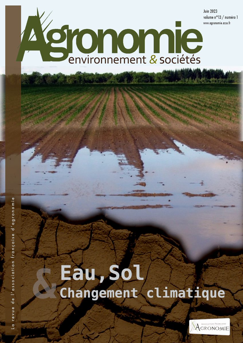 Dans un contexte de dérèglement et d'incertitude climatique, d'adaptation et de transition des systèmes agricoles, ce nouveau numéro AE&amp;S, édité par l'AFA, se consacre à la question de la gestion de l’eau en agronomie : agronomie.asso.fr/aes-13-1
