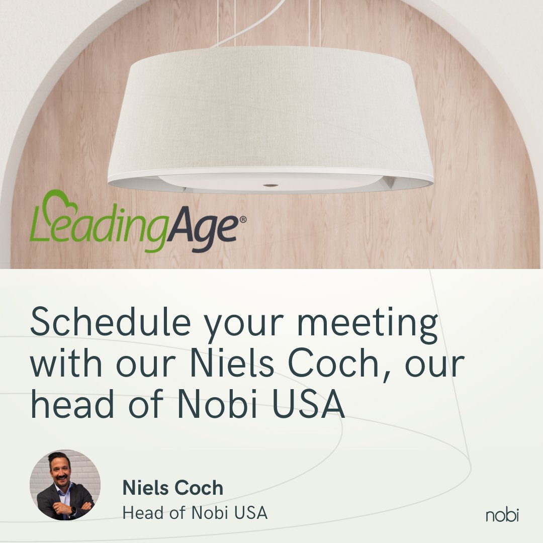 Connect with Head of Nobi USA @ nielscoch during the upcoming <a href="/LeadingAge/">LeadingAge</a> Conference. He’s a HealthTech veteran who can show you how Nobi lamps can benefit your senior-care facility multiple ways nobi.life/en/leading-age

#AgeTech #HealthTech #LeadingAge